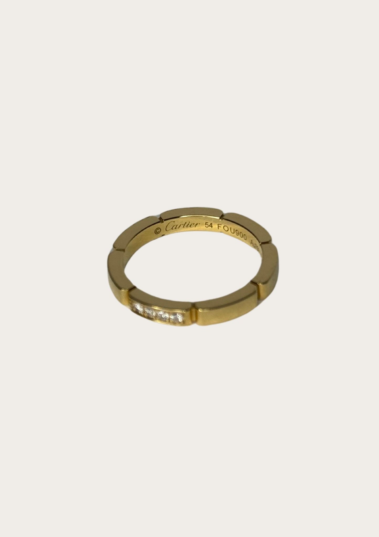 Authentic Cartier Maillon Panthère diamond ring in 18k yellow gold