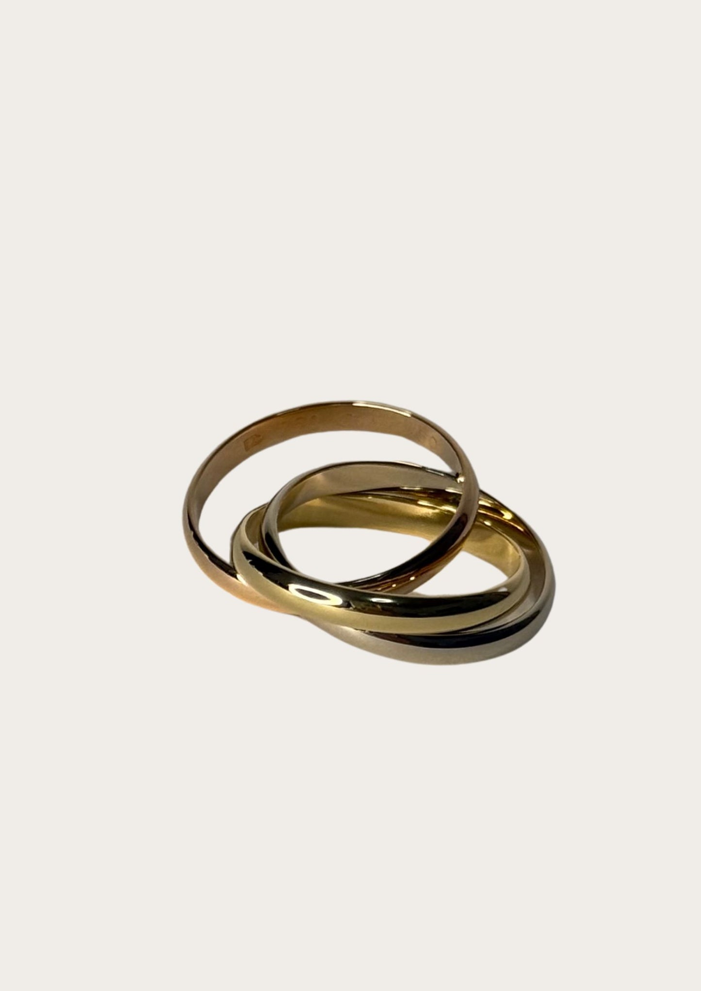 Authentic Cartier Trinity ring in 18k yellow gold, pink gold and white gold