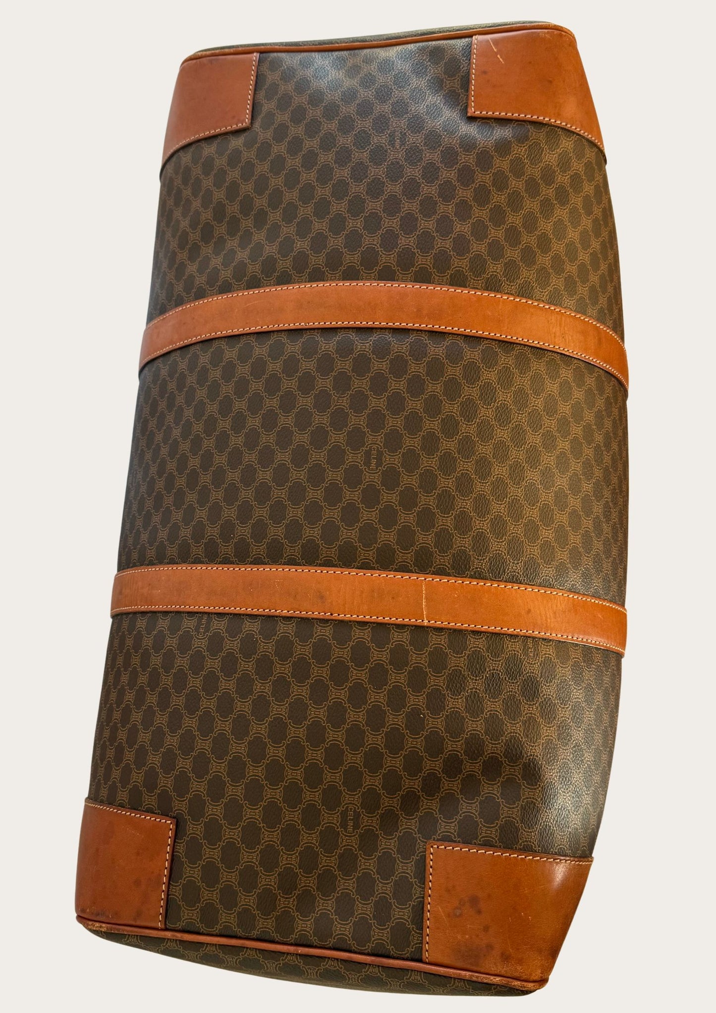 Bottom of Celine 50cm trunk in macadam pattern leather, authentic