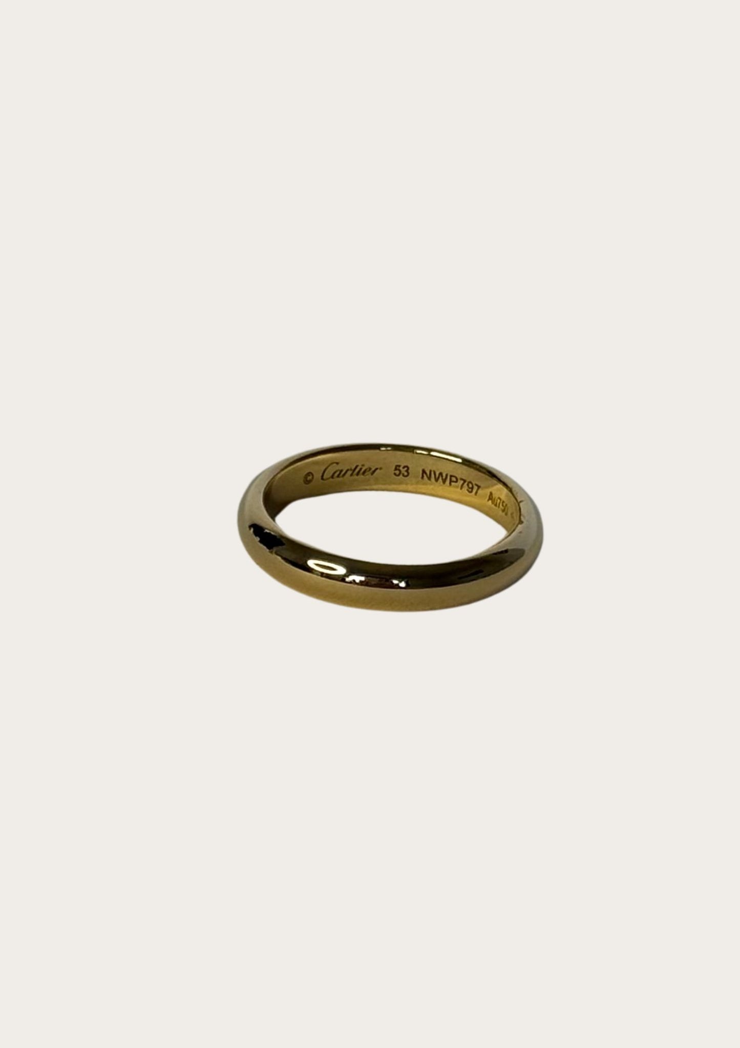 Cartier 1895 gold ring in 18k yellow gold, with certificate