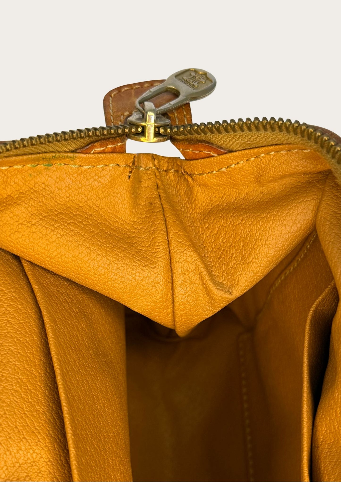 Vintage Celine Vanity case medium size in macadam leather