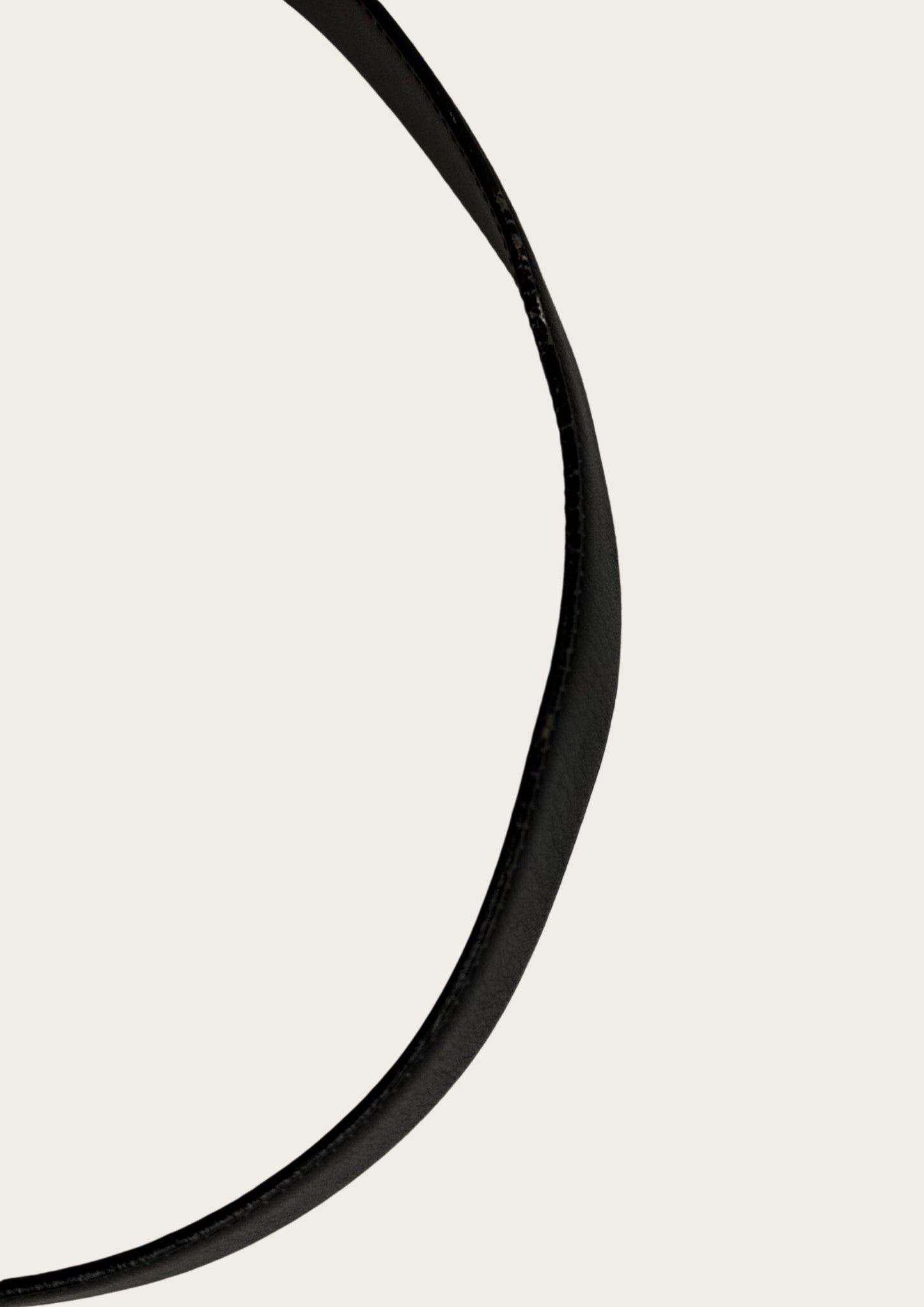 Vintage Celine Horse Carriage belt with black leather and gold colored buckle