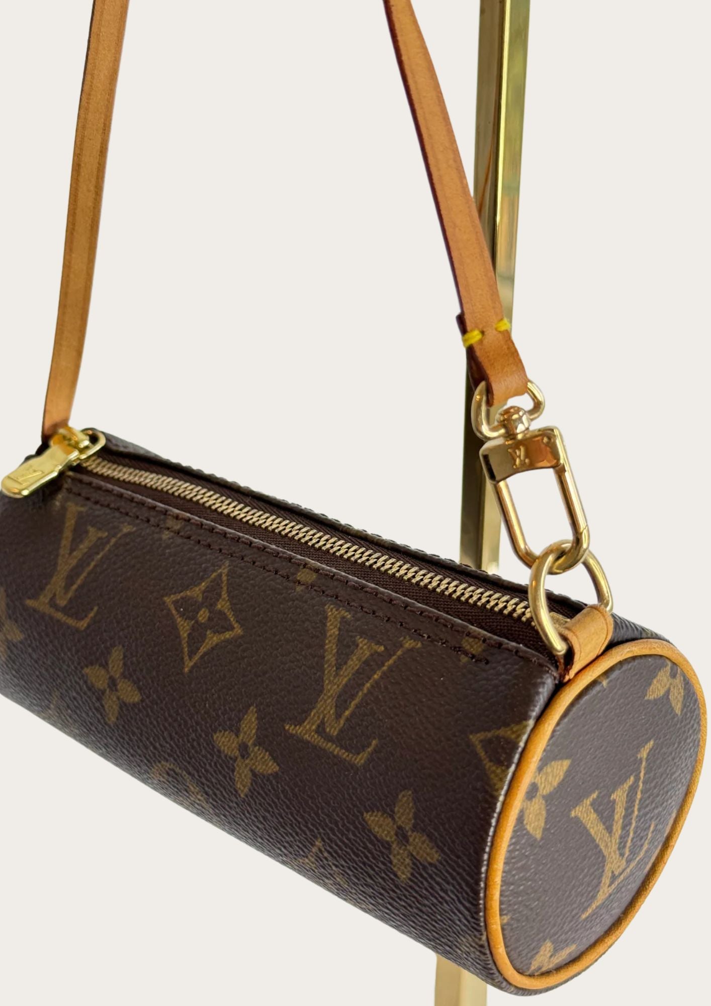 Authentic Louis Vuitton mini Papillon in monogram canvas, above
