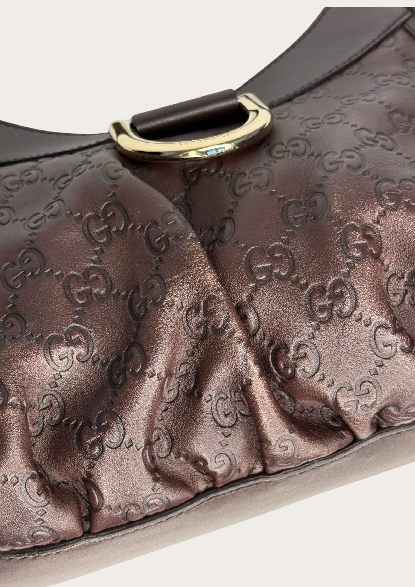 Gucci GG柄 ハンドバッグ Dリング ブラウン Gucci Guccissima Abbey D-ring shoulder bag – RandR Vintage