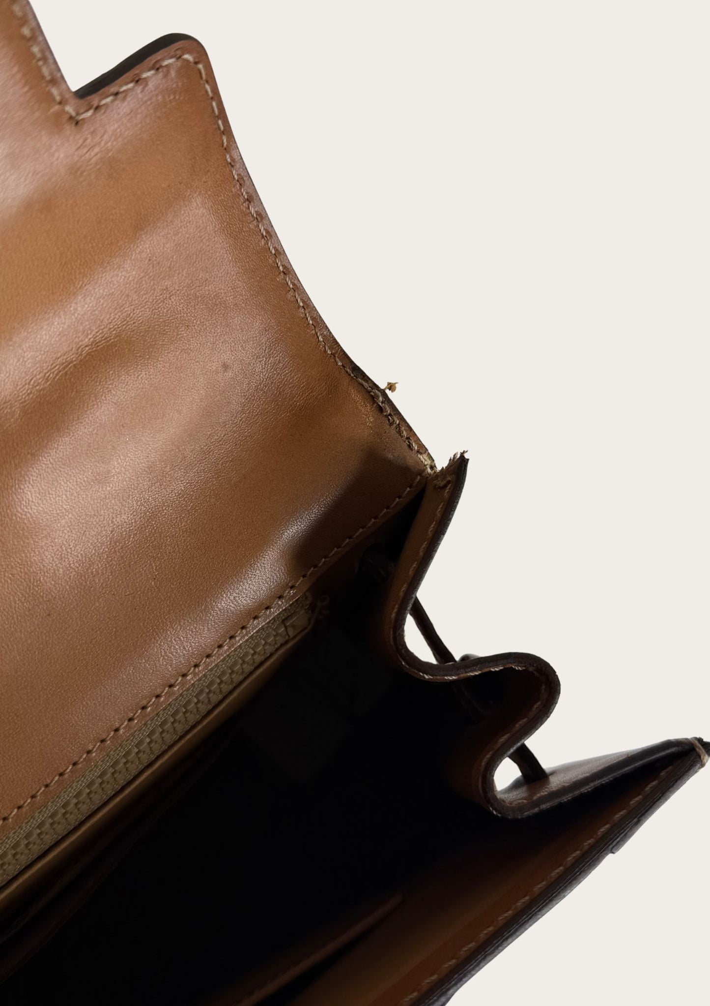 Authentic and vintage Celine top handle bag in macadam pattern