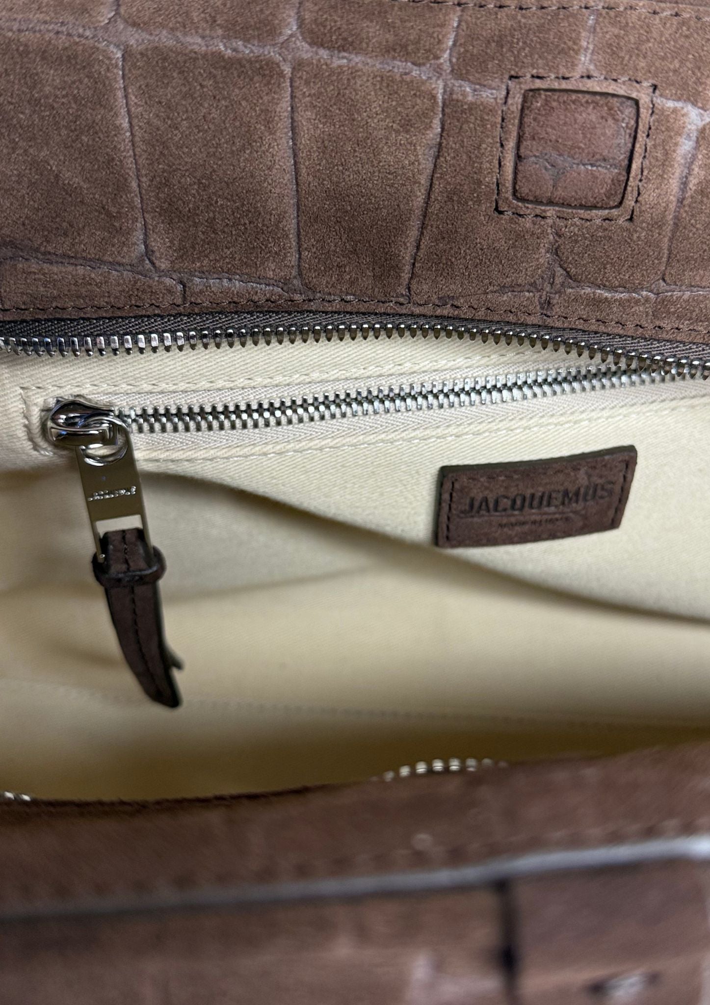 New Jacquemus Turismo bag in brown suede leather