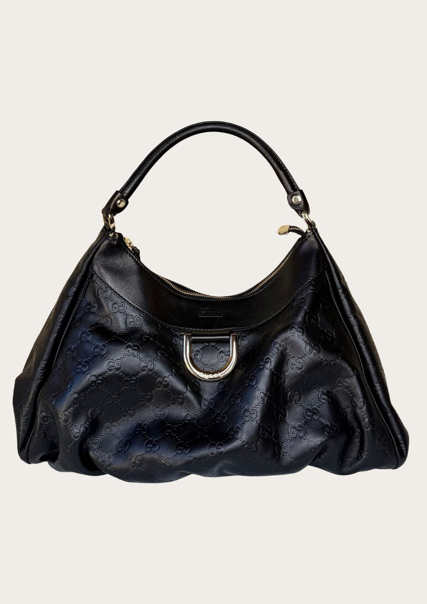 Authentic vintage Gucci Abbey D-ring Hobo shoulder bag in Guccissima leather