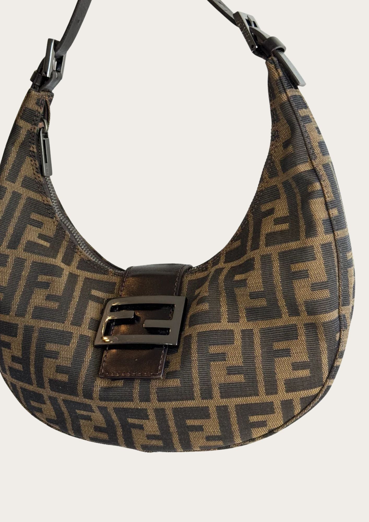 Fendi Zucca Half-Moon shoulder bag