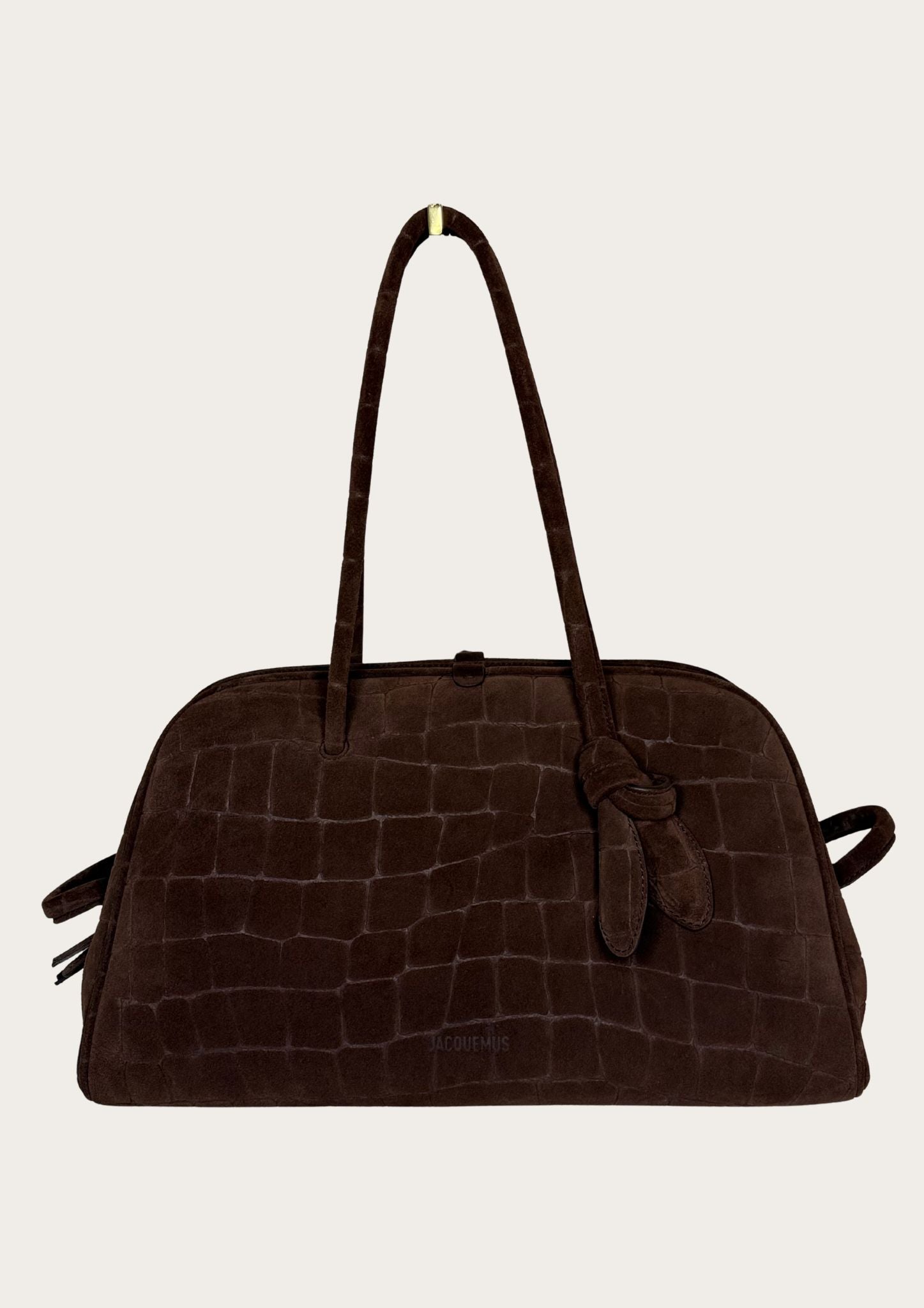 New Jacquemus Turismo bag in brown suede leather