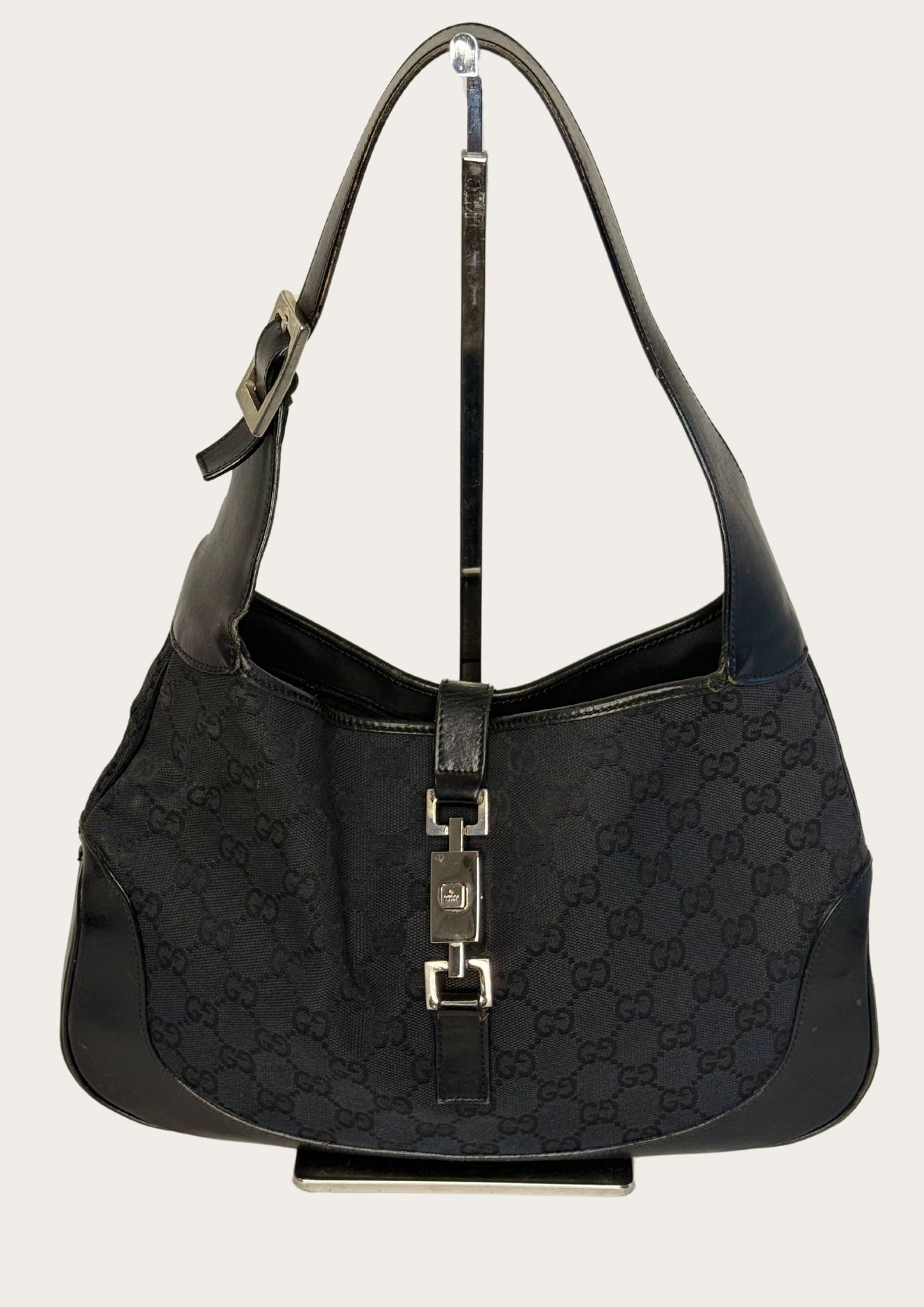 Vintage Gucci Jackie shoulder bag GG pattern, genuine