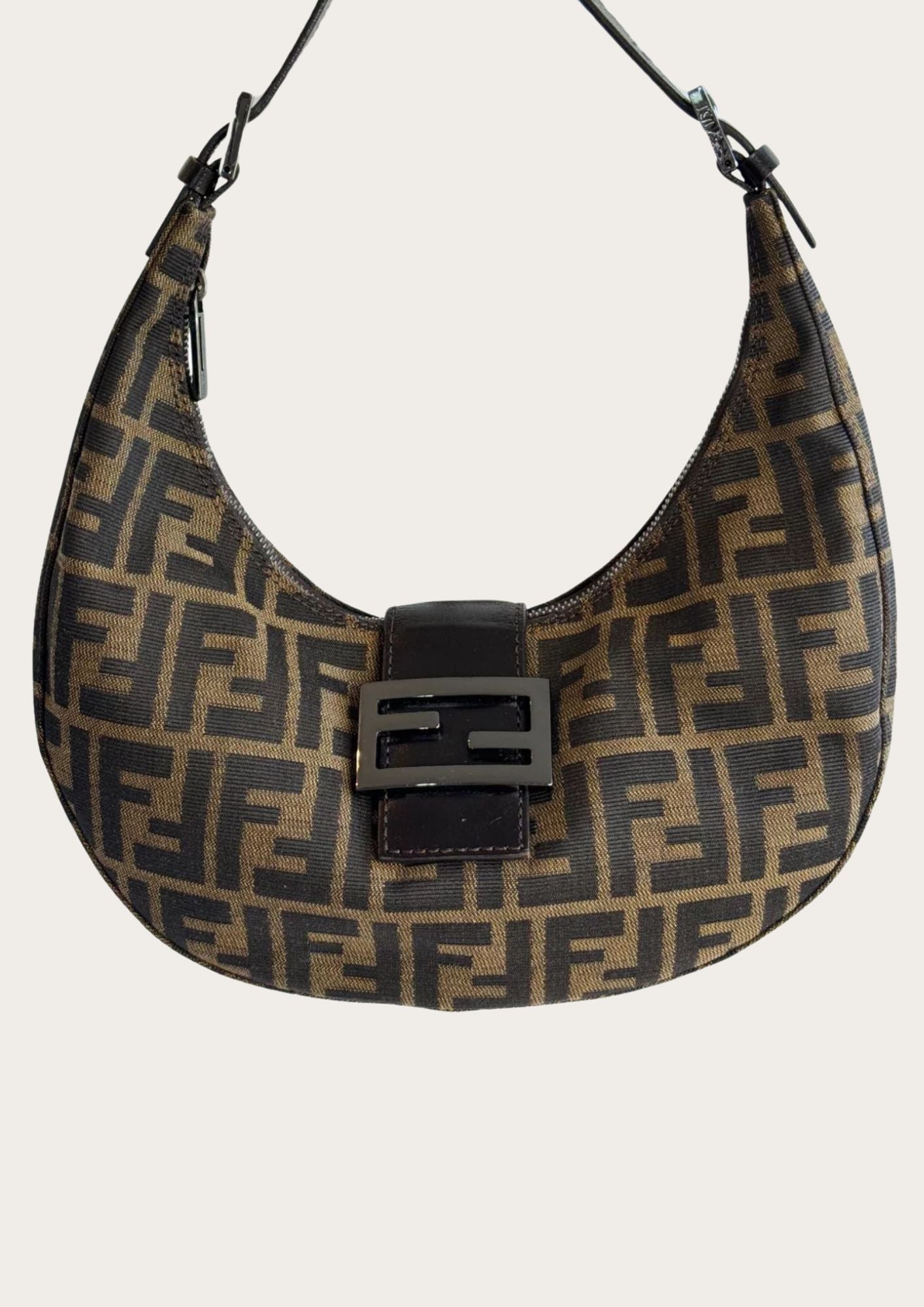 Fendi Zucca Half-Moon shoulder bag