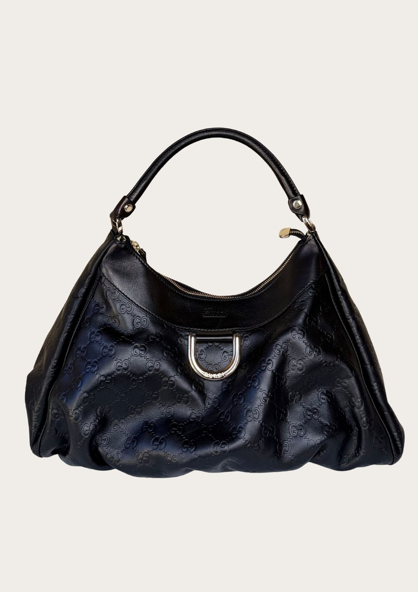 Authentic vintage Gucci Abbey D-ring Hobo shoulder bag in Guccissima leather