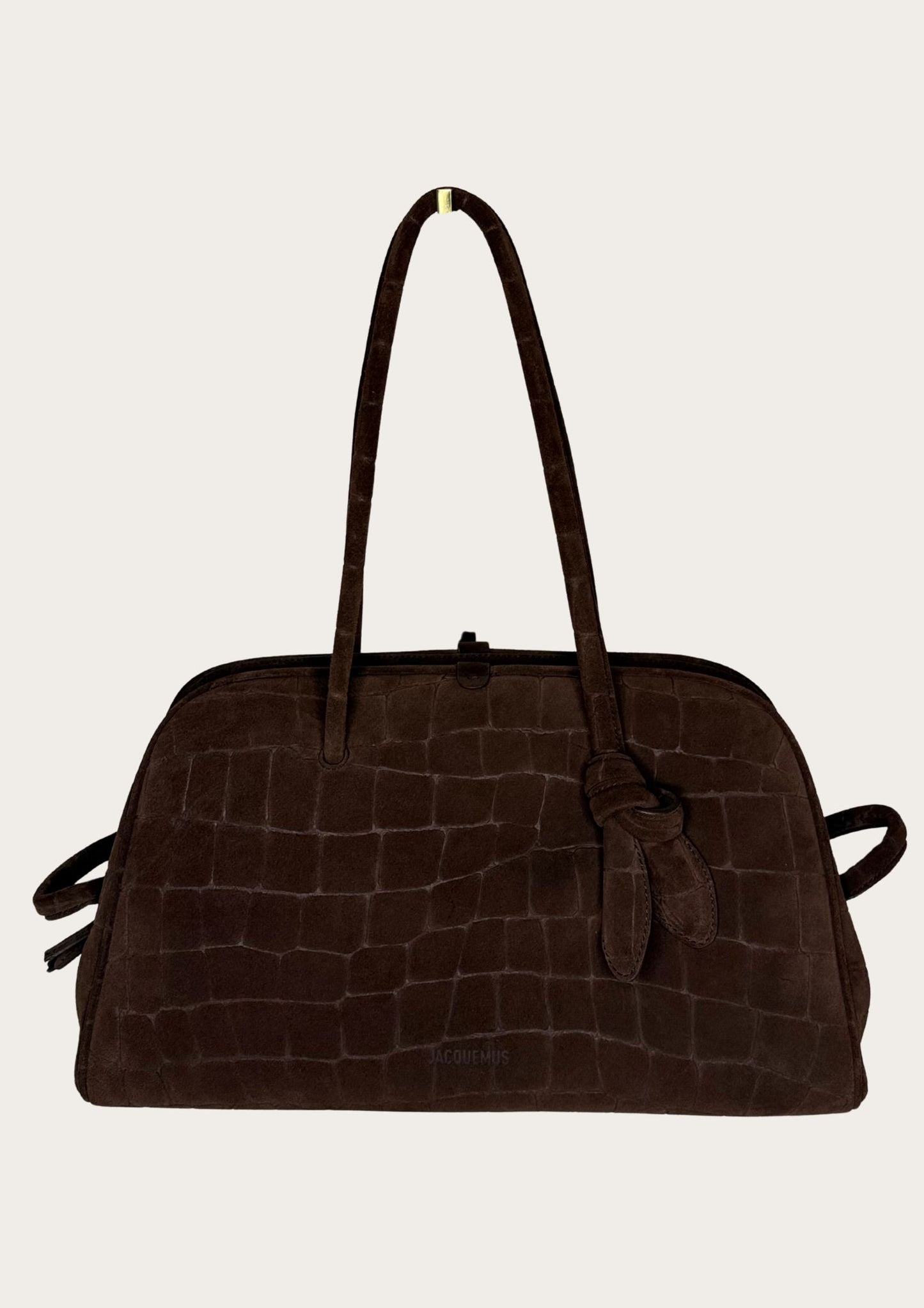 New Jacquemus Turismo bag in brown suede leather