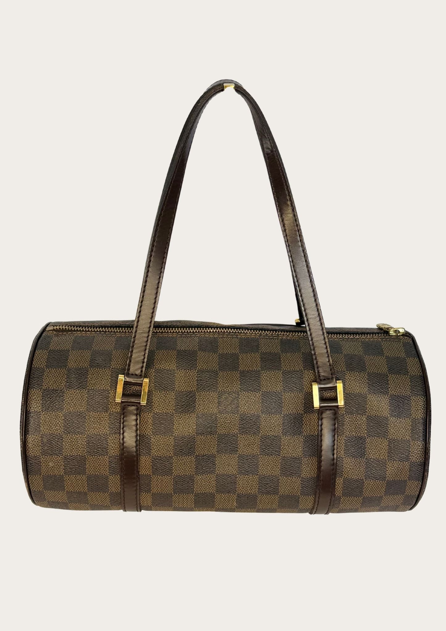 Genuine pre-owned Louis Vuitton Papillon 30 Damier Ebene with pouch