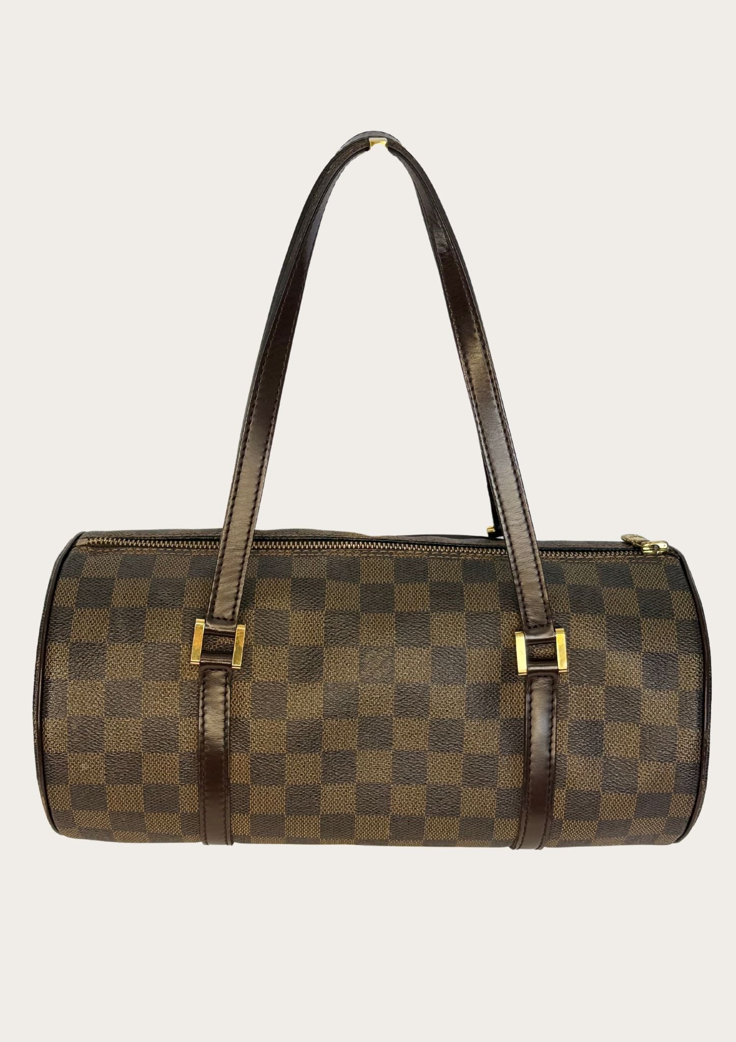 Genuine pre-owned Louis Vuitton Papillon 30 Damier Ebene with pouch