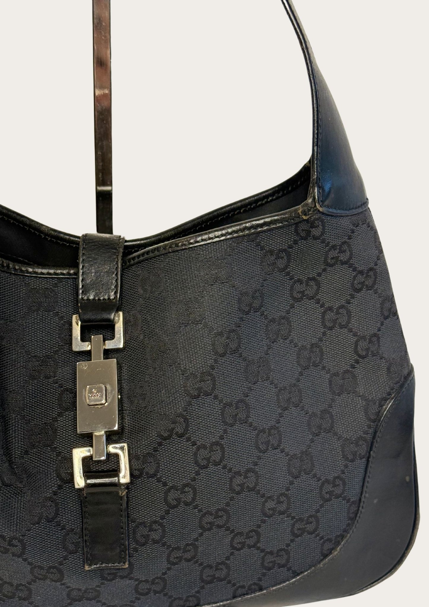 Vintage Gucci Jackie shoulder bag GG pattern, genuine