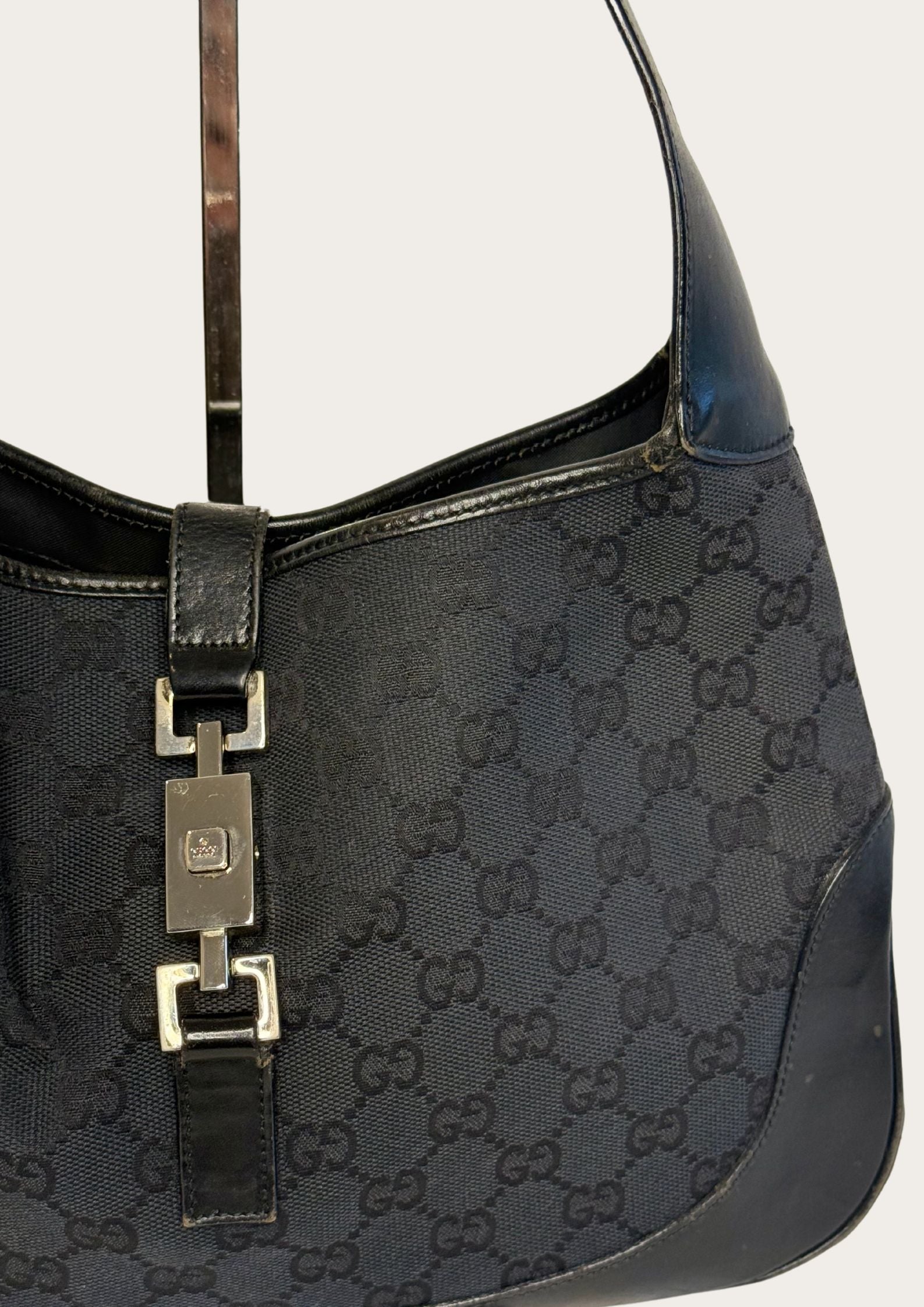 Vintage Gucci Jackie shoulder bag GG pattern, genuine