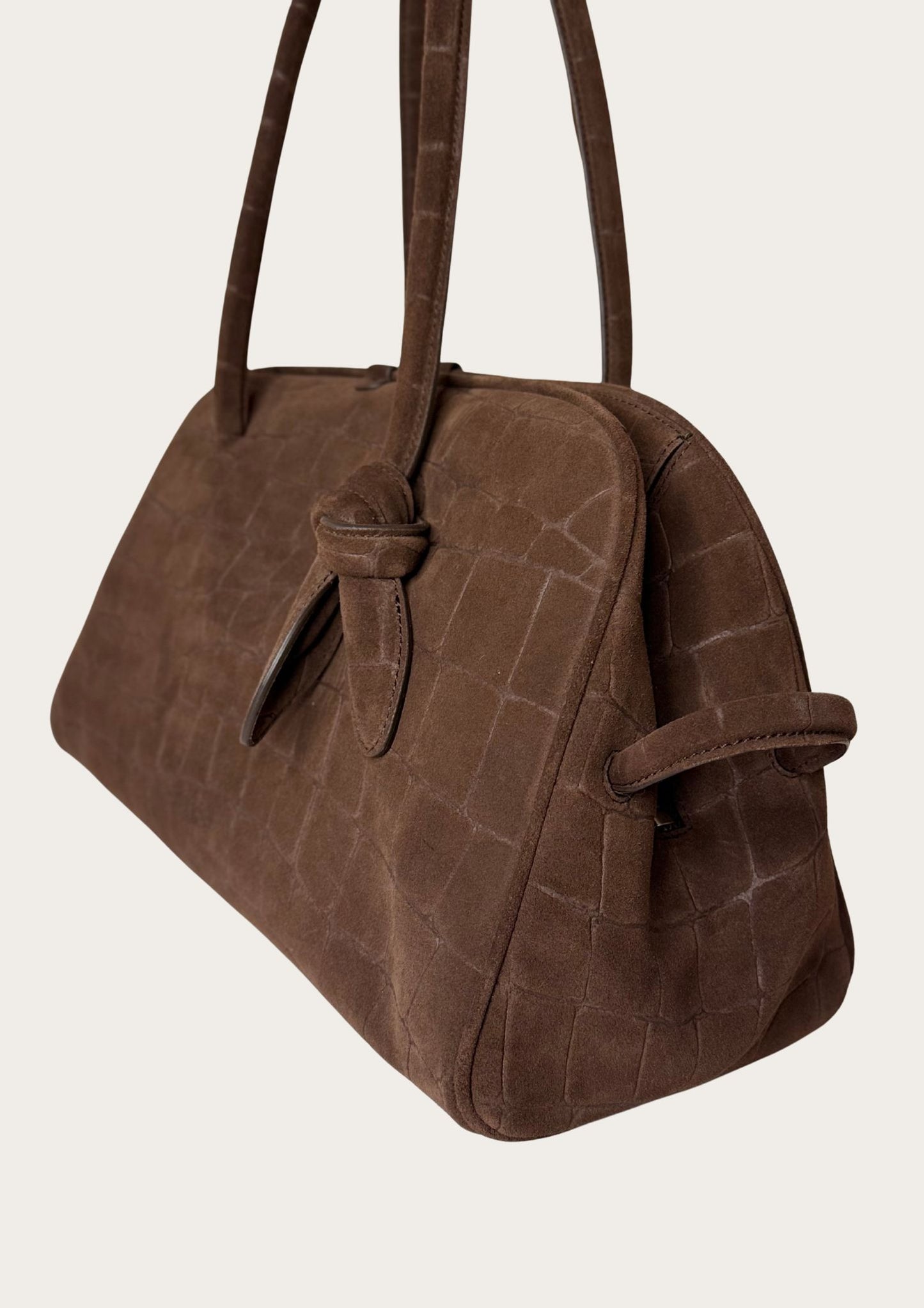 New Jacquemus Turismo bag in brown suede leather