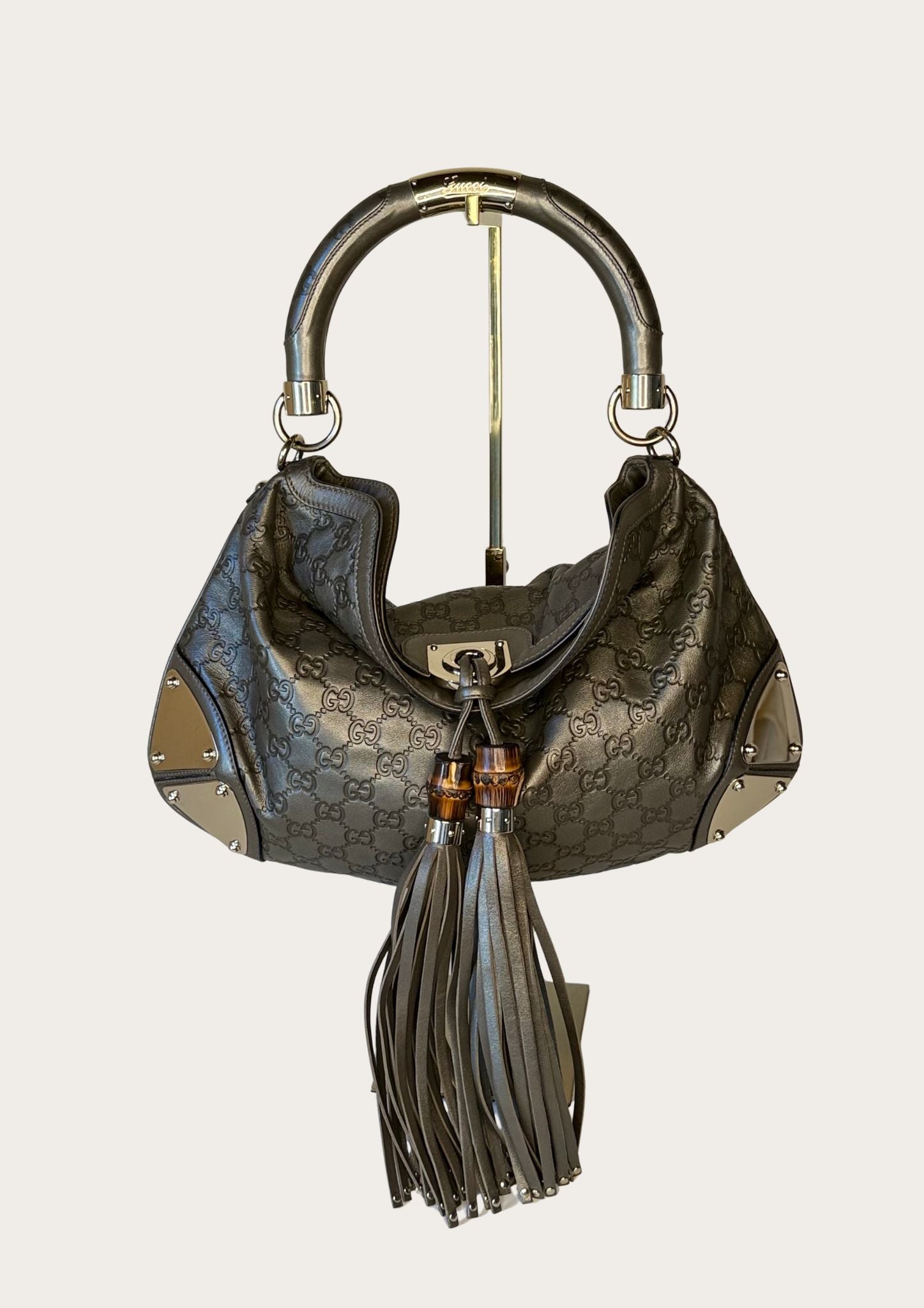 Genuine Gucci Indy bag in Guccissima leather 