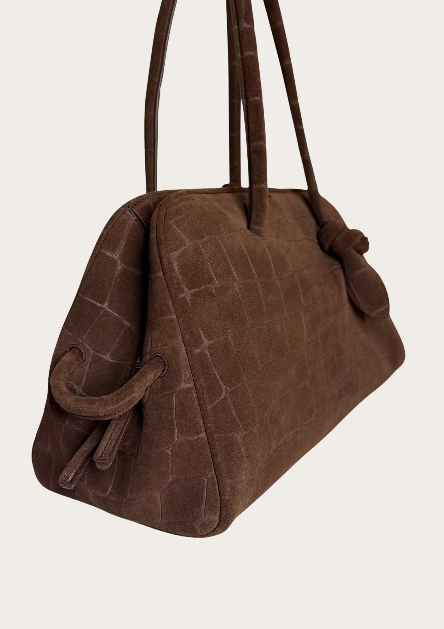 New Jacquemus Turismo bag in brown suede leather