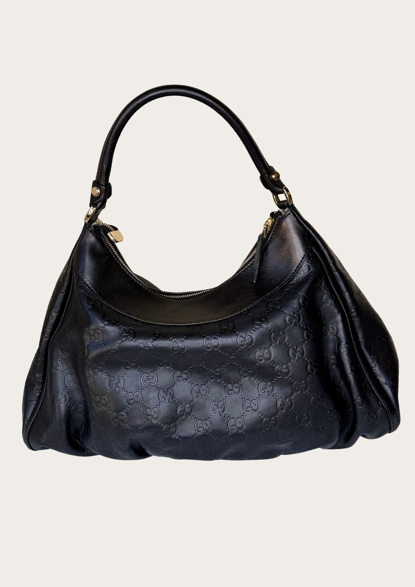 Authentic vintage Gucci Abbey D-ring Hobo shoulder bag in Guccissima leather