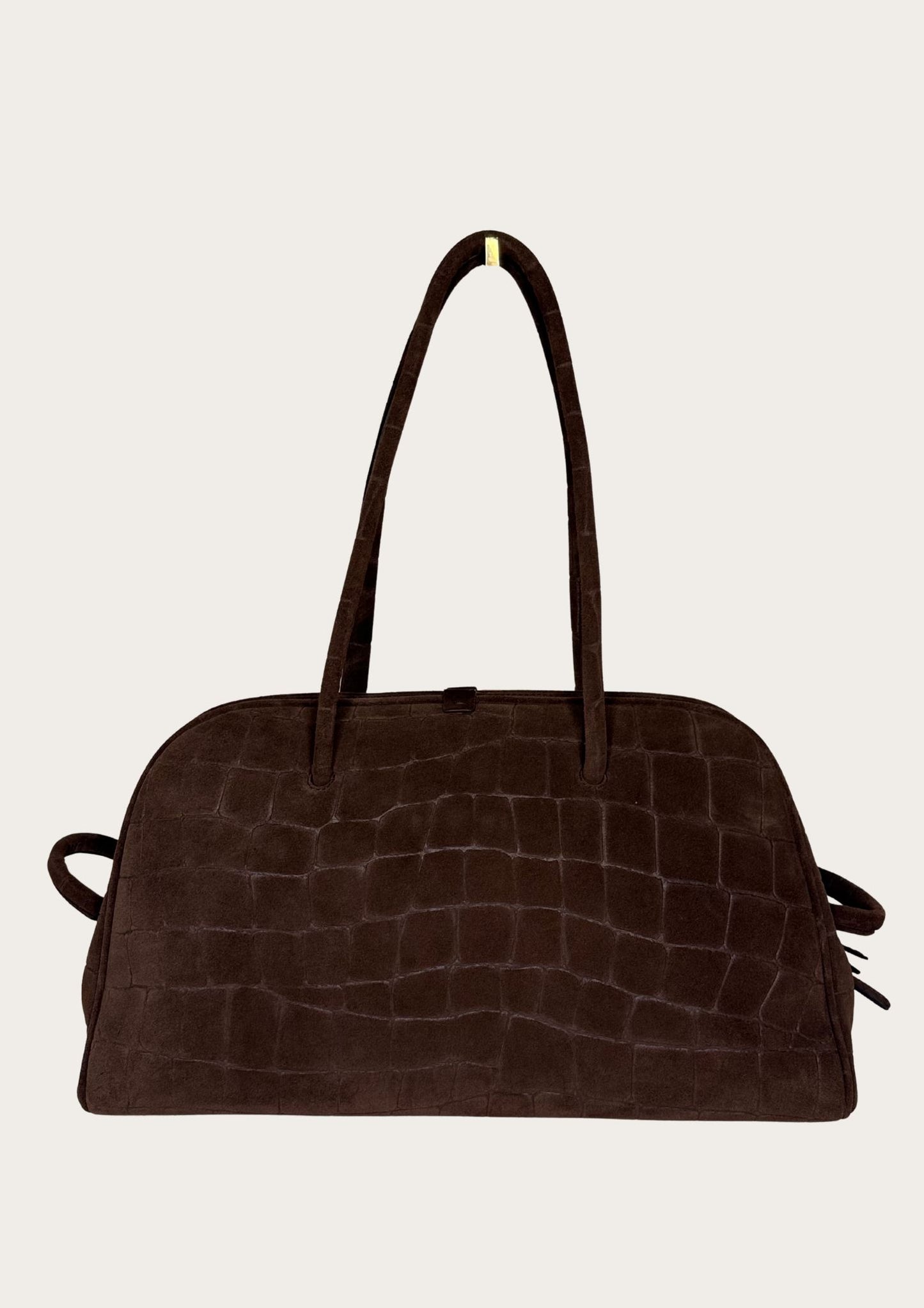 New Jacquemus Turismo bag in brown suede leather