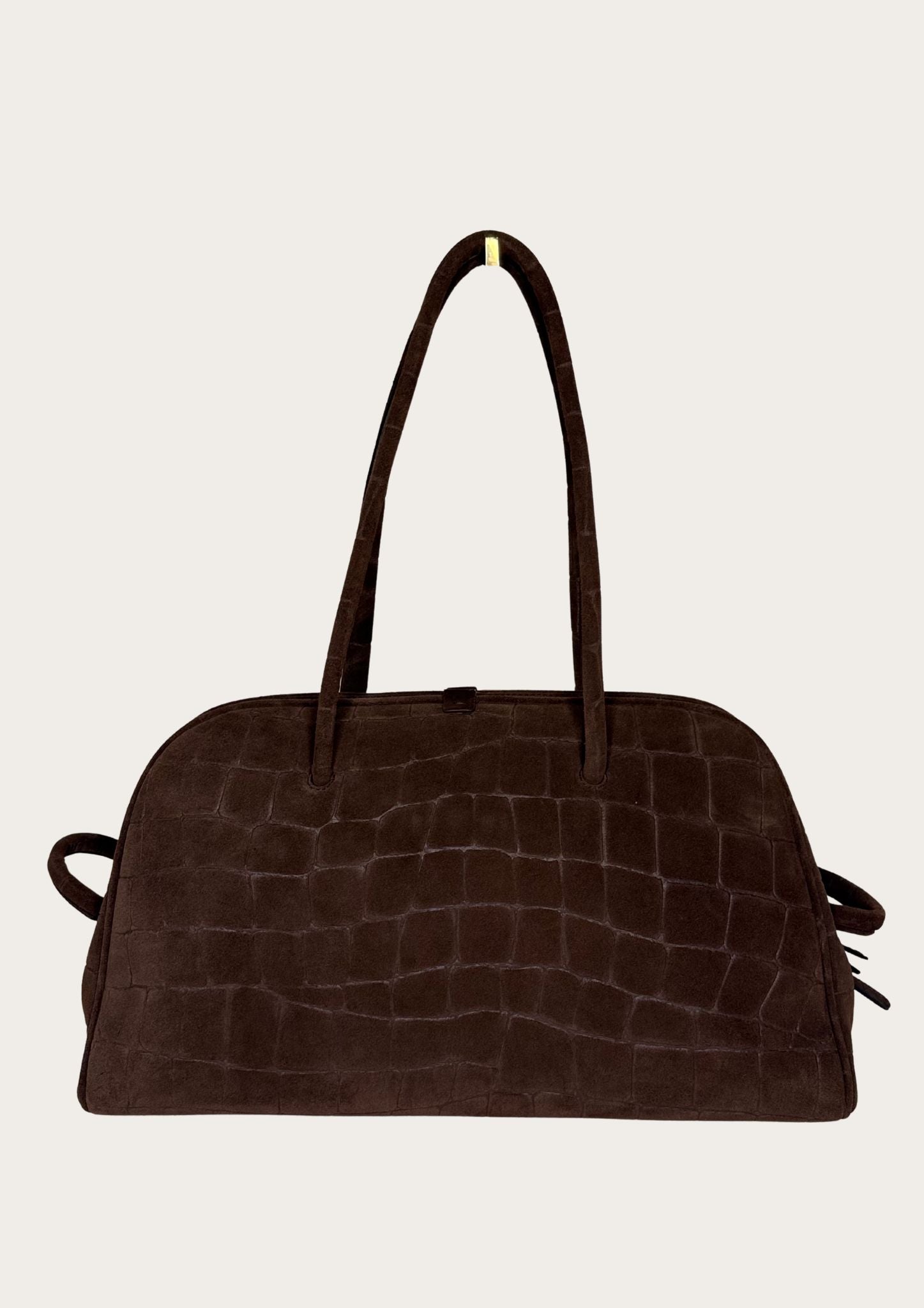 New Jacquemus Turismo bag in brown suede leather