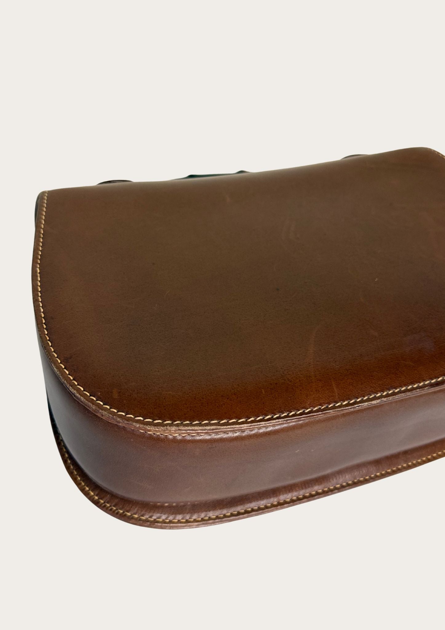 Authentic Gucci bamboo 1947 convertible handbag in brown leather