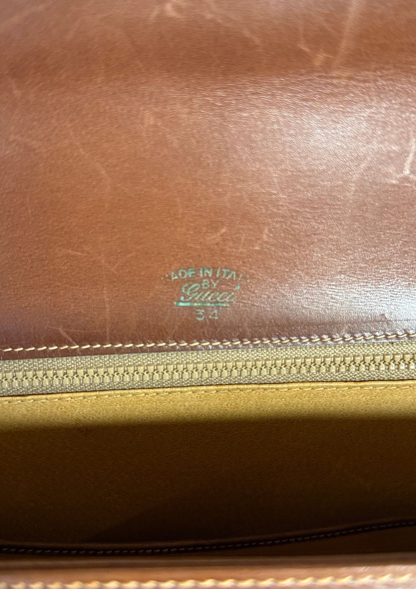 Authentic Gucci bamboo 1947 convertible handbag in brown leather