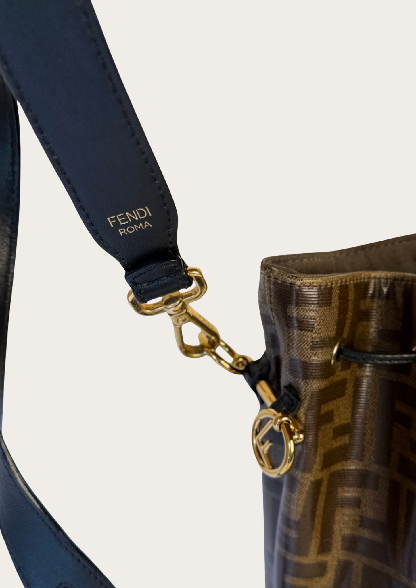 Authentic Fendi Mon Trésor bucket bag (medium) in Zucca pattern