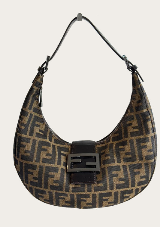 Fendi Zucca Half-Moon shoulder bag